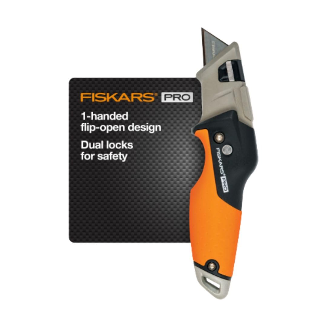 Fiskars® Pro Folding Utility Knife – Durable, Quick-Change Blade Tool