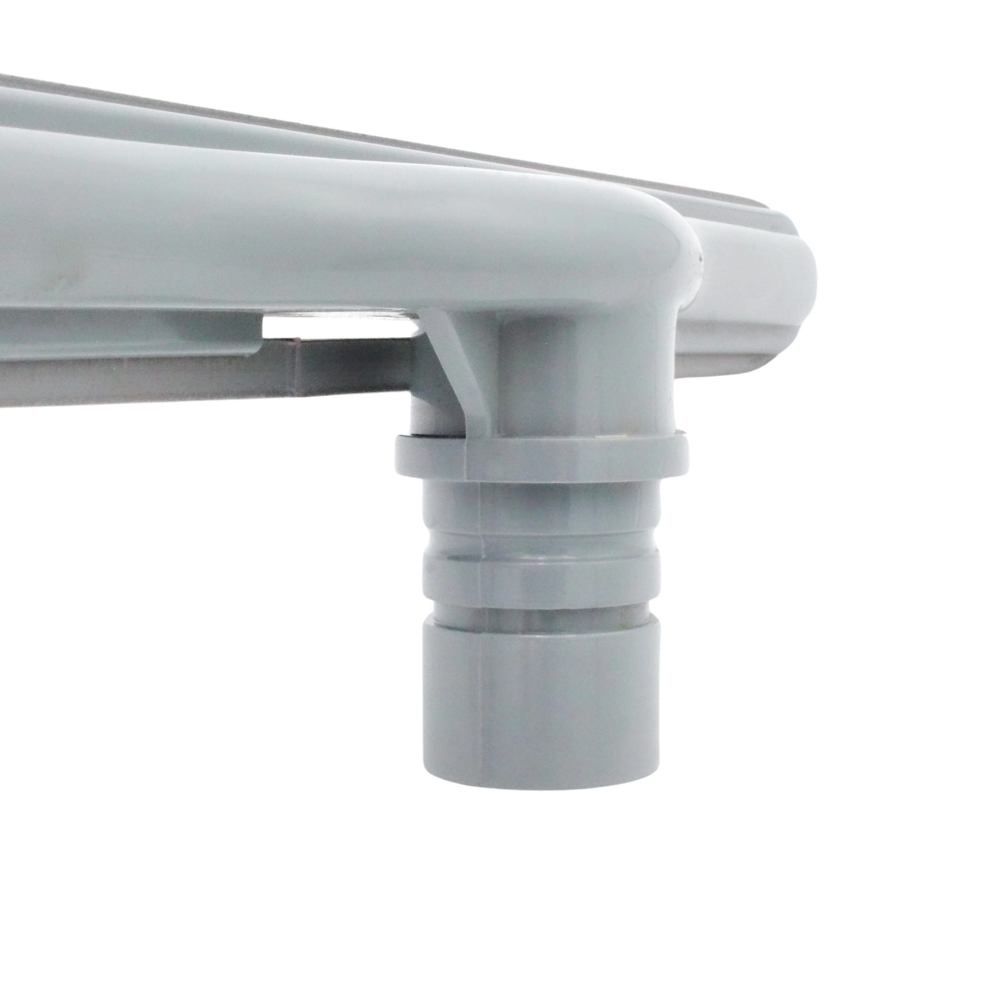 Angled overhead shot of full tool highlighting scallops and width