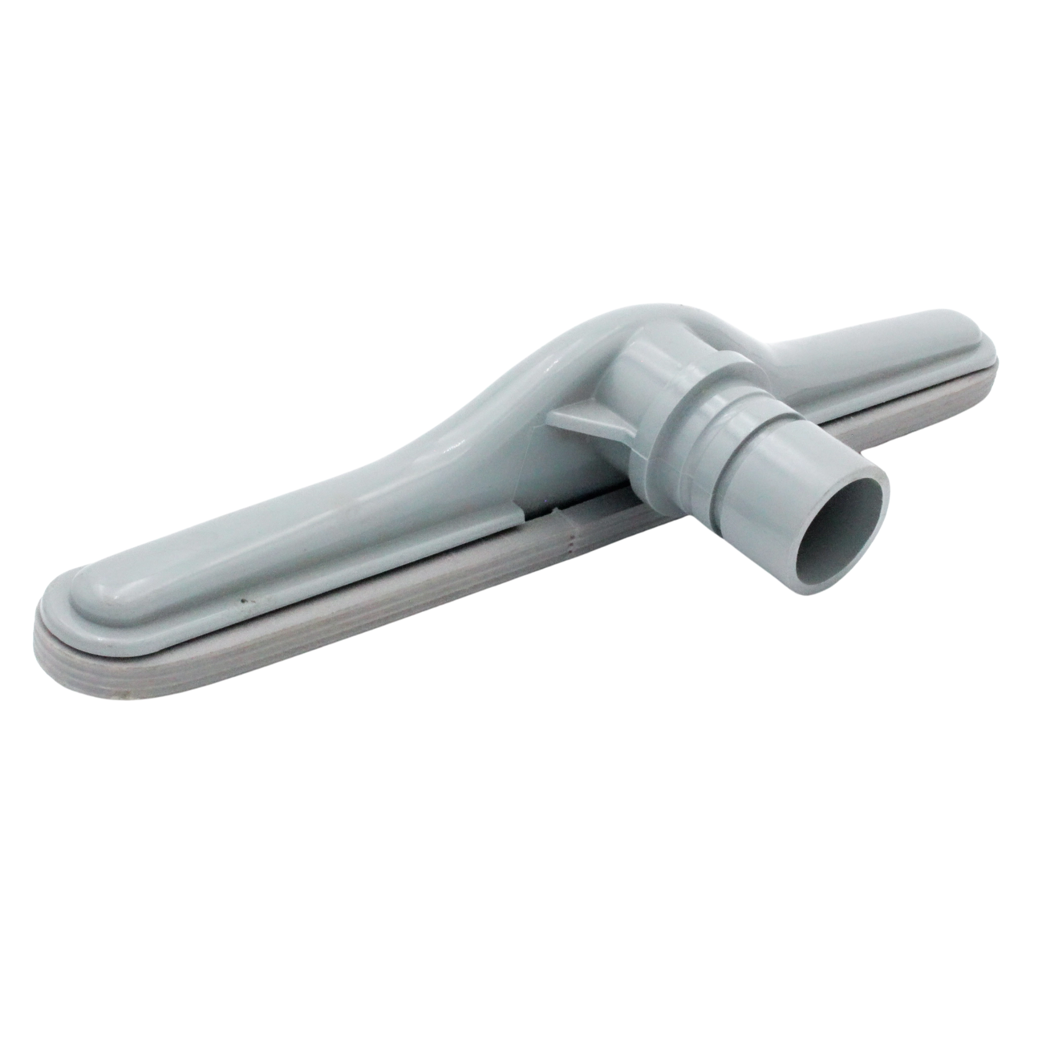Back right angle of the carpet tool showcasing rear airflow channel design
