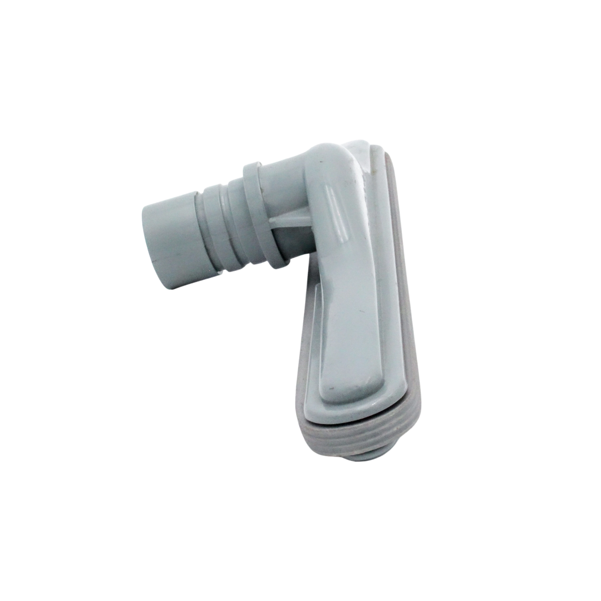 Right side profile of scalloped tool displaying width and gray plastic housing