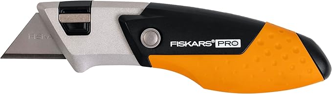 Fiskars Pro Folding Compact Utility Knife – Pocket-Sized Blade with Fast Change