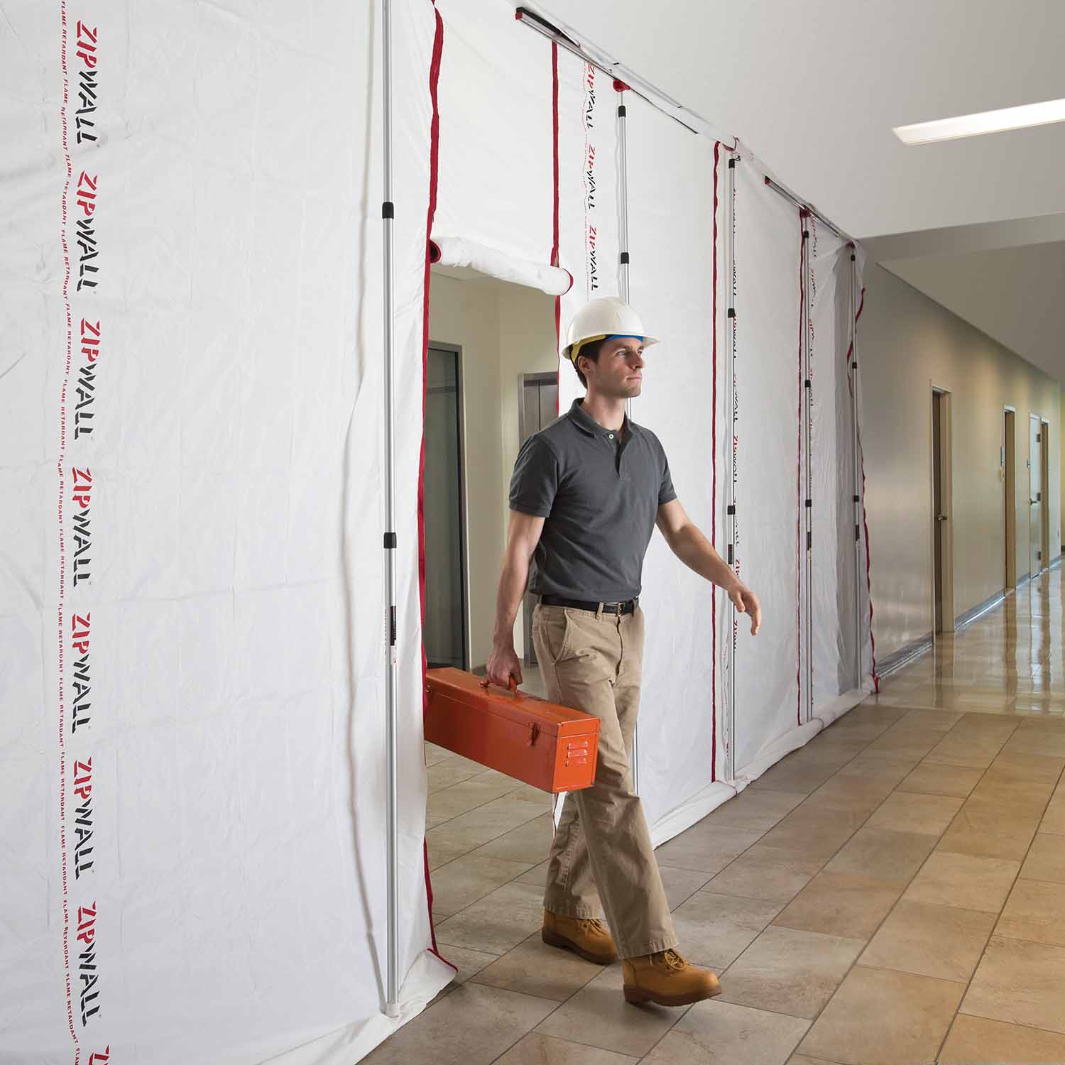 ZipWall 12' Pole 2-Pack – Dust Barrier System for Jobsite Containment