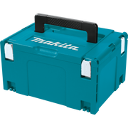 angled view of makita cooler box with lid closed showing compact design