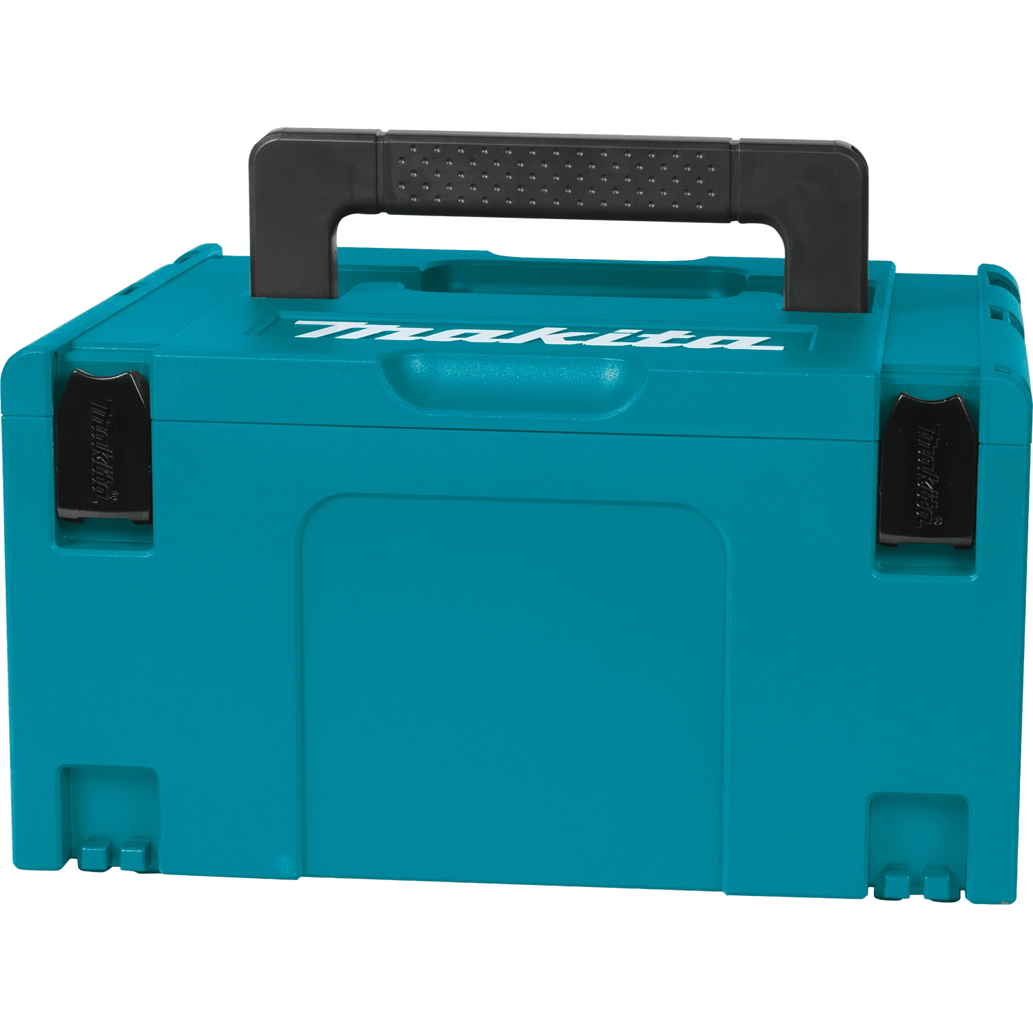 back view of makita interlocking case showing hinge and molded construction