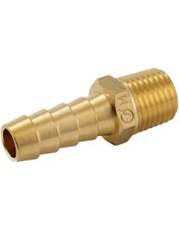 Brass 1/4" Hose Barb 3/8" MPT