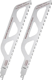 Two 12-inch masonry saw blades shown side by side on white background
