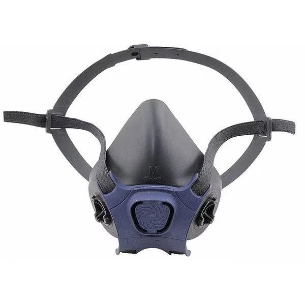 Front view of Moldex 7000 half mask respirator with dual filter ports