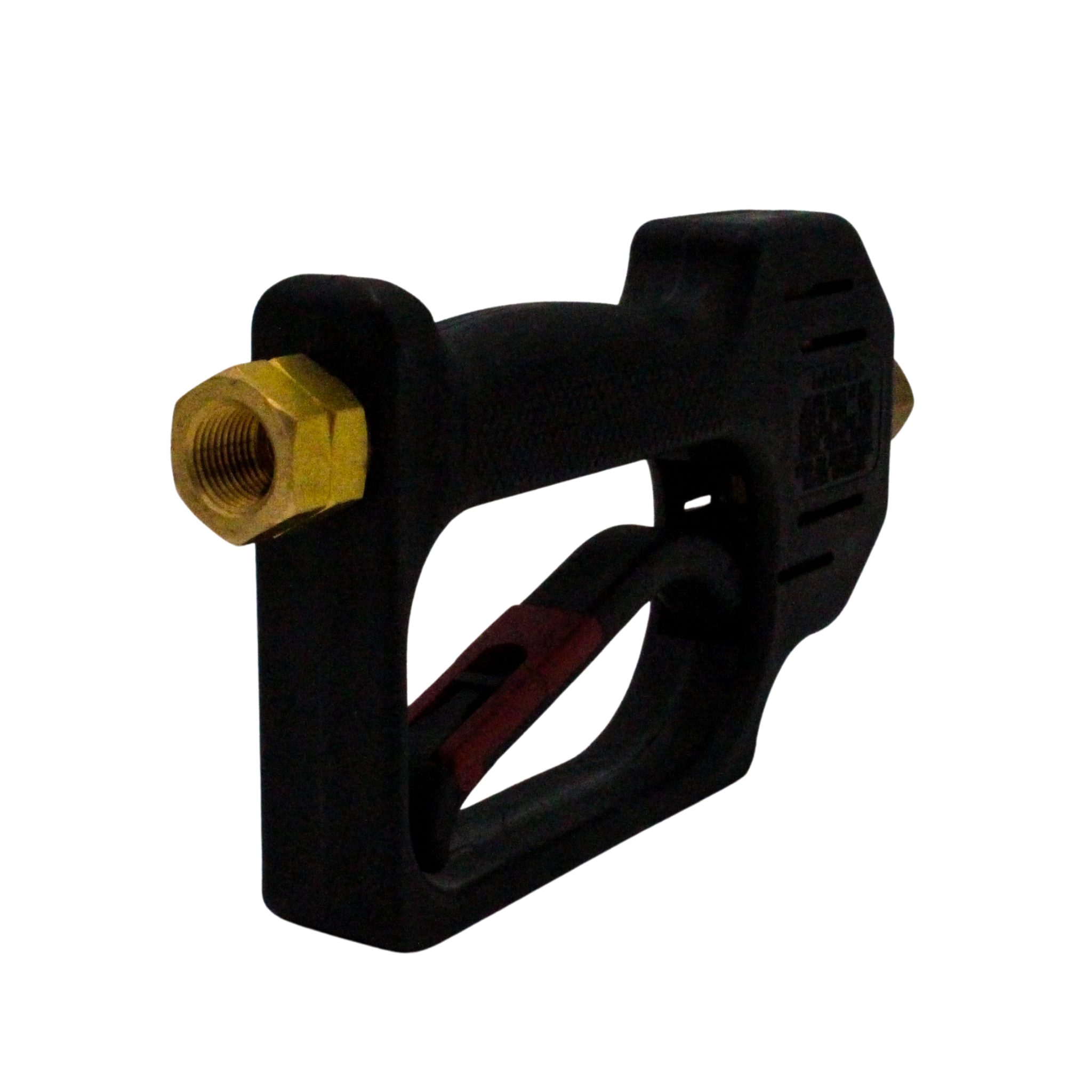 left angle view of general pump rear inlet spray gun displaying trigger and grip design