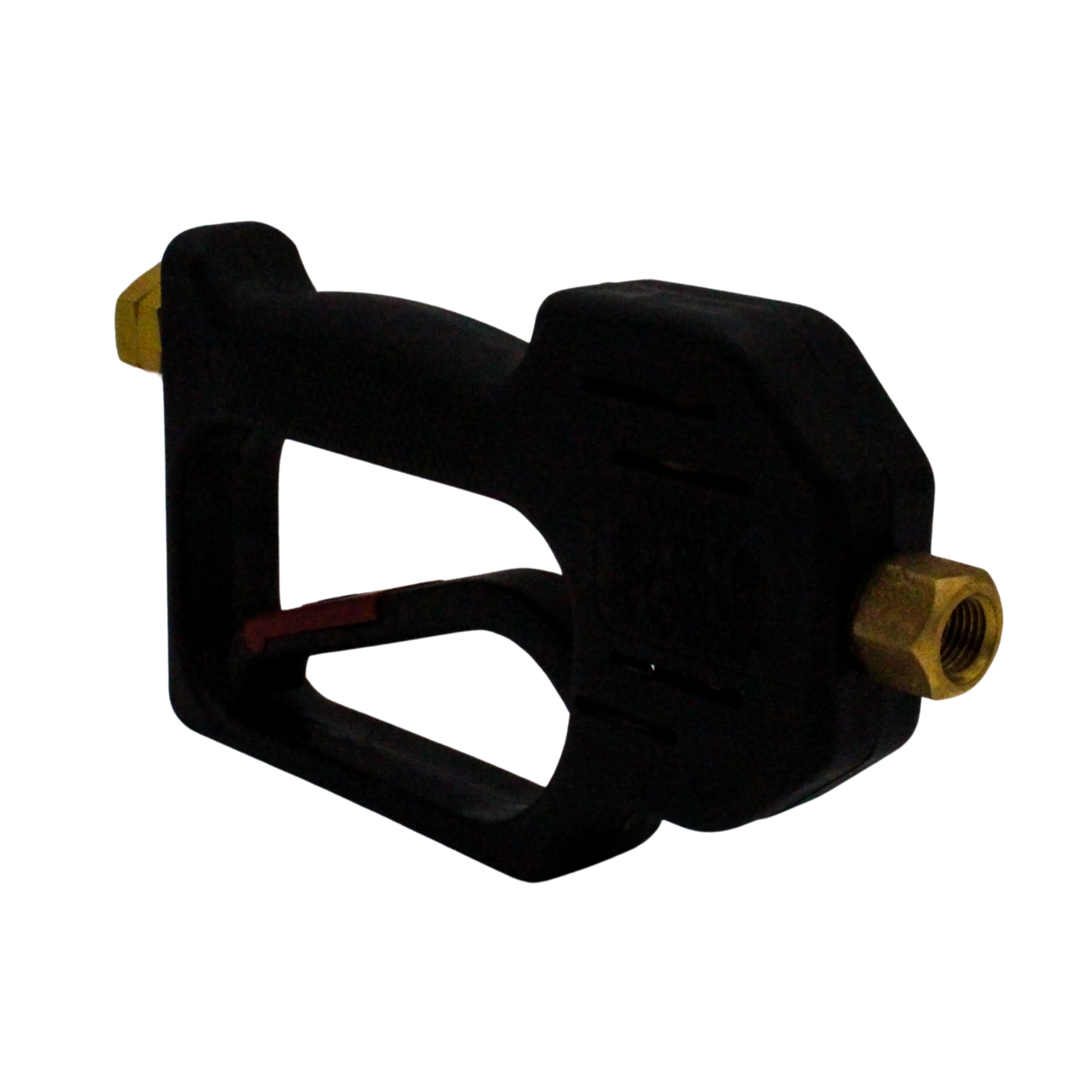 left back angle of spray gun showing rear inlet and safety lock detail