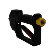 right angle view of general pump rear inlet spray gun showing inlet position and build