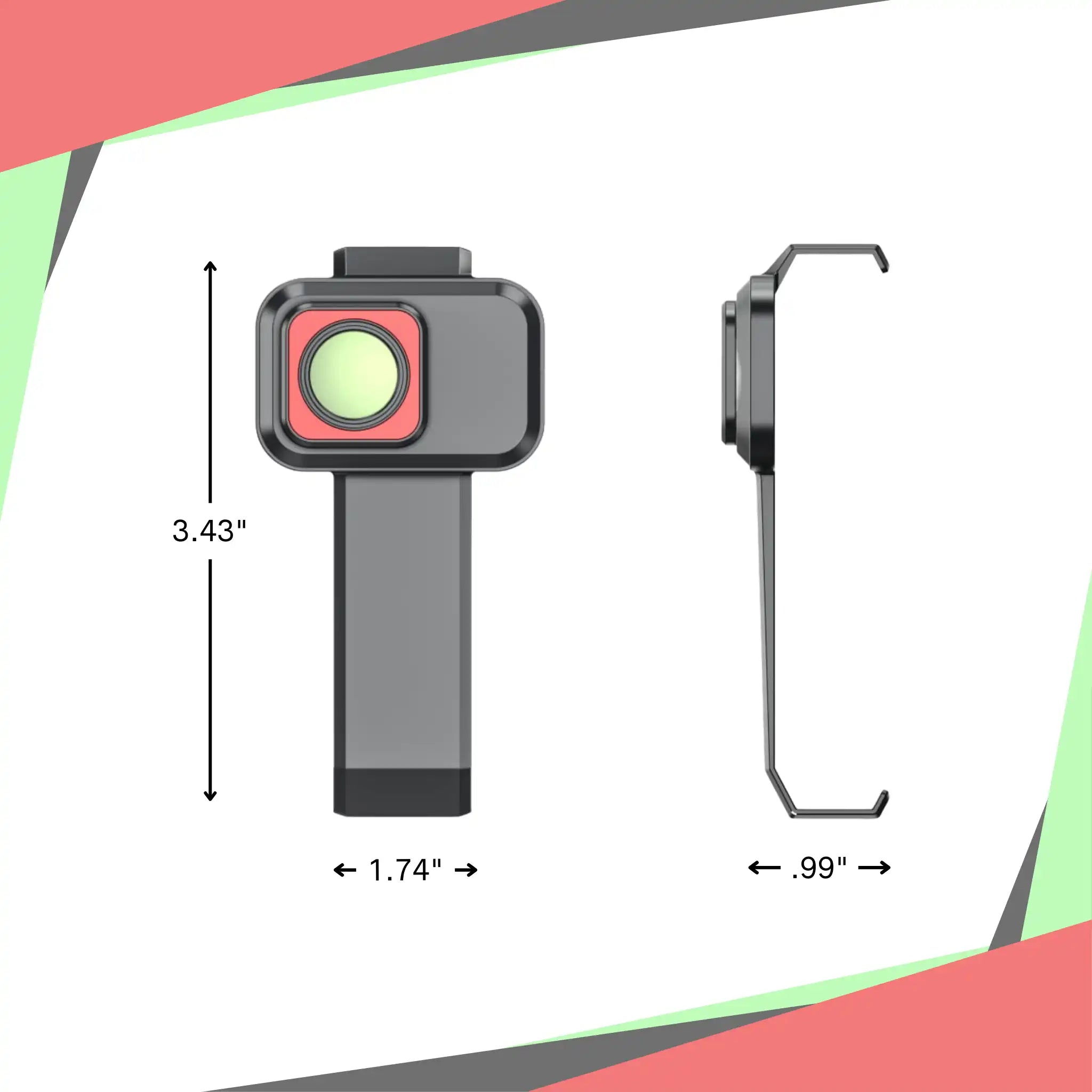 hikmicro p201 macro lens next to coin showing compact size and scale