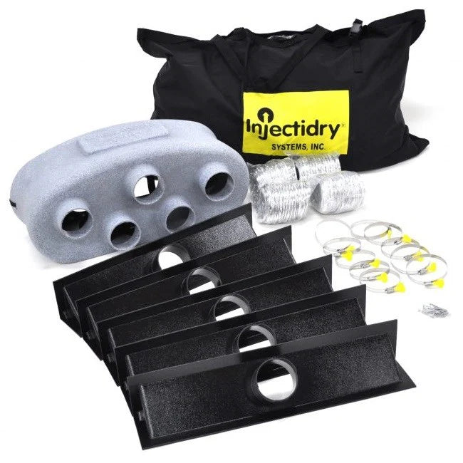 Injectidry 5-port adapter with Mylar ducting and wall vents