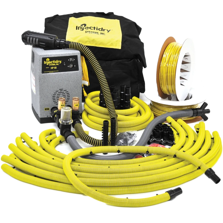 Injectidry HP 60 system set up for wall cavity drying