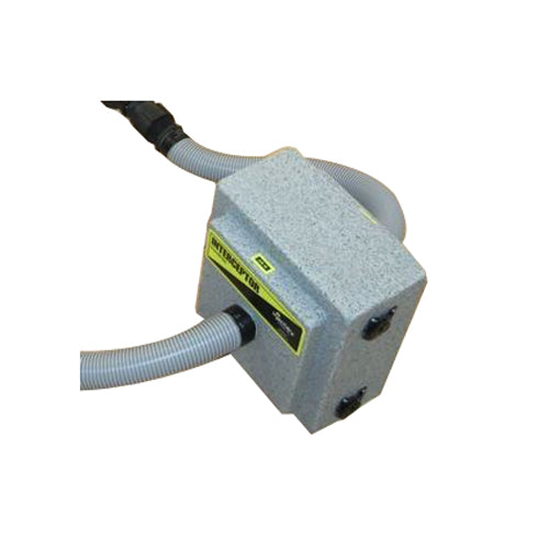 Injectidry Interceptor In-Line HEPA Filter connected to wall drying setup