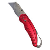 Red Utility Knife – Refillable Razor Blade Cutter with Safety Lock