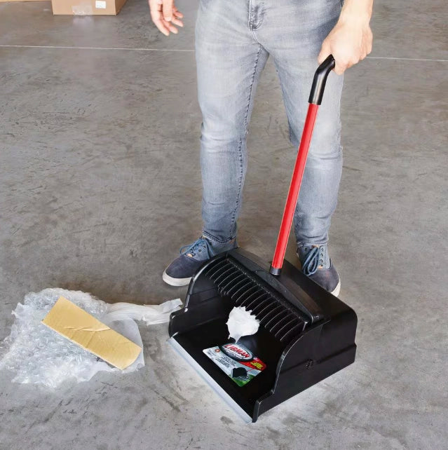 Libman dust pan in use on commercial job site