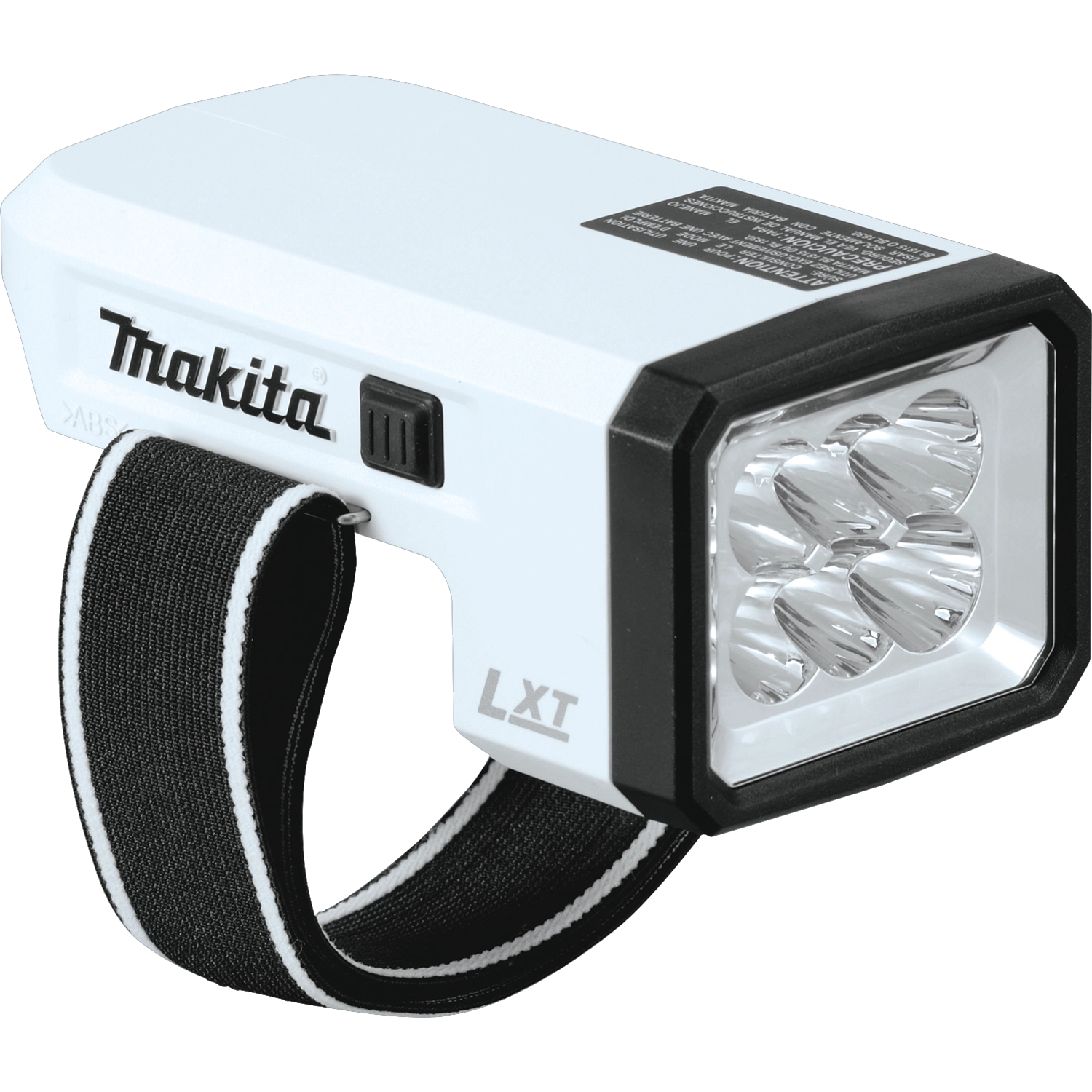 Angled view of Makita 18V LED Flashlight showcasing compact design