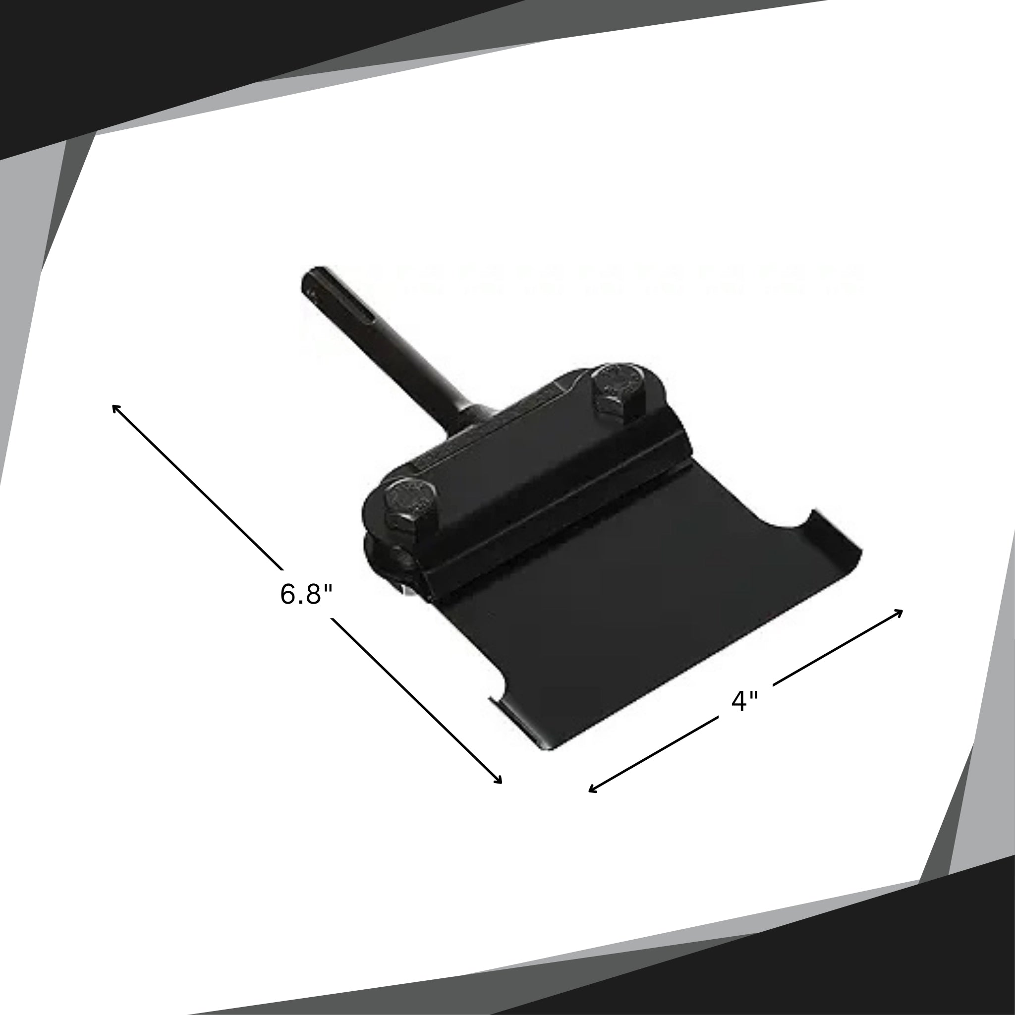 makita floor scraper blade placed next to measuring tape for visual size comparison