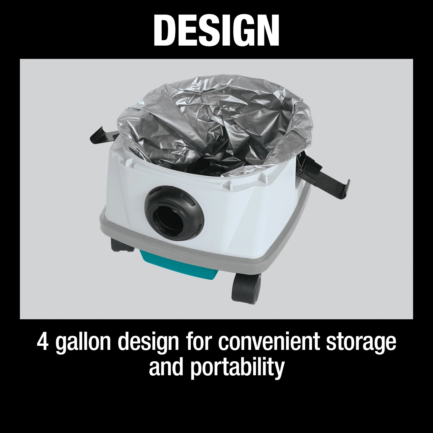 compact and durable design of makita 36v vacuum optimized for job site use