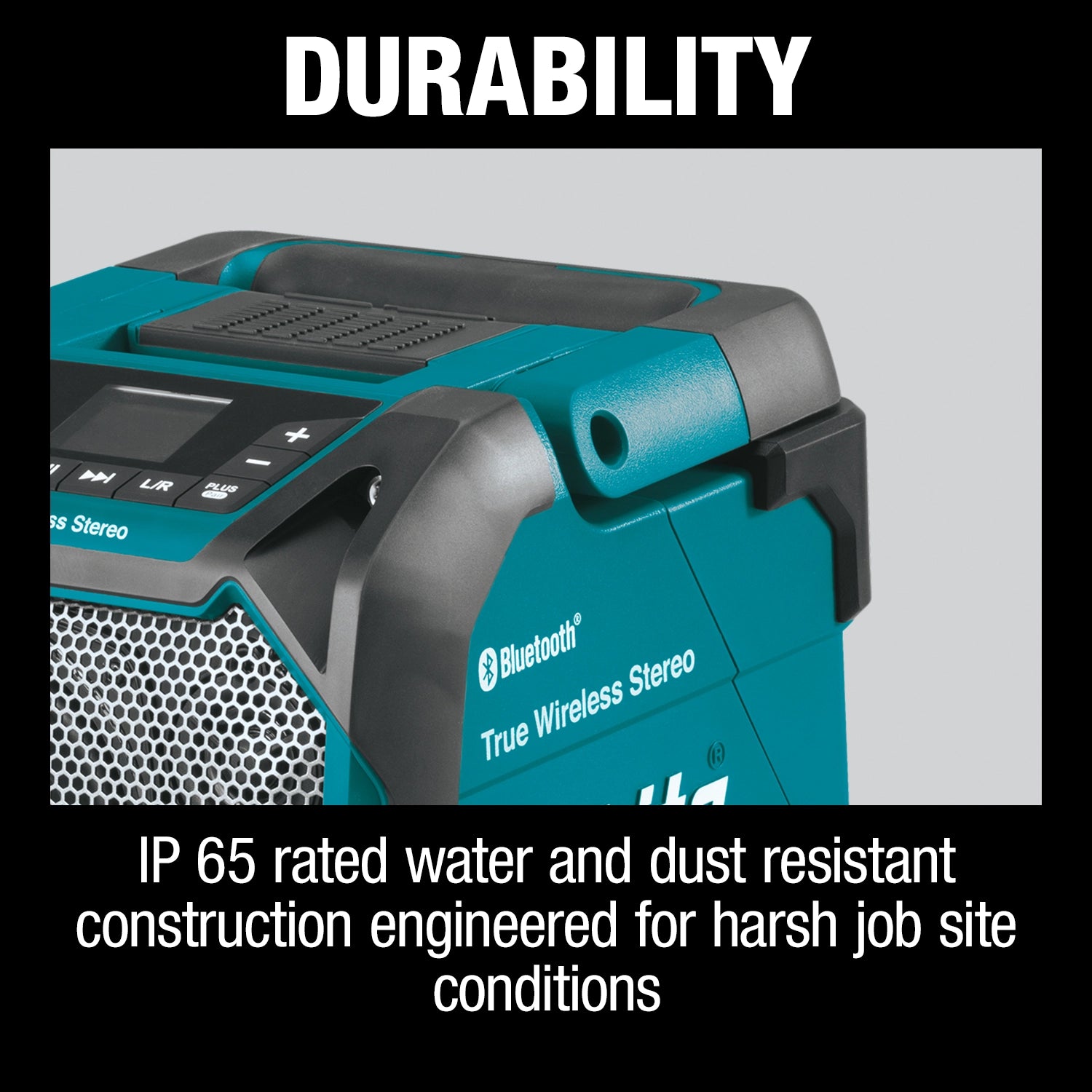 Makita XRM11 with durable IP65-rated housing for tough jobsites