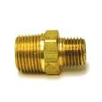 Brass 3/8" MPT x 1/4" MPT Hex Nipple – Durable Brass Fitting