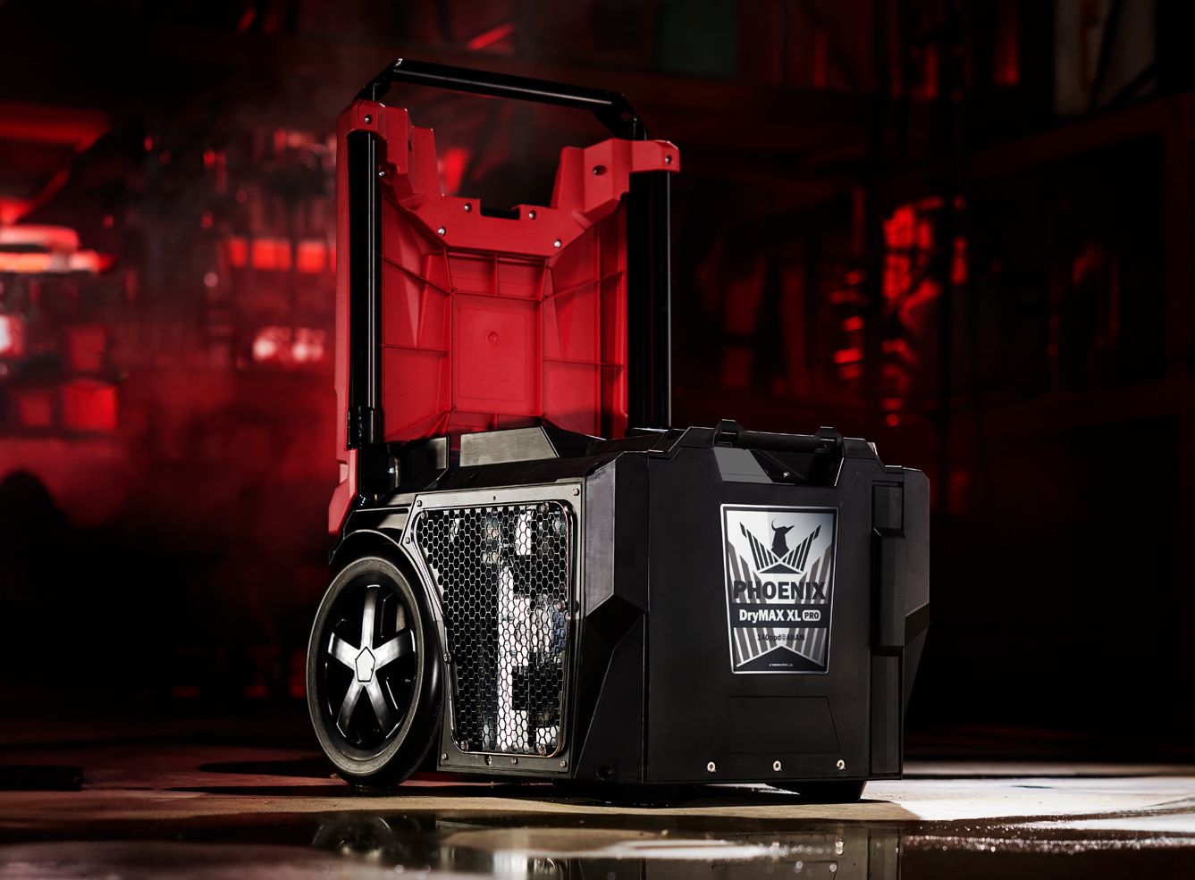 Phoenix DryMAX XL Pro with adjustable two-position handle and 12" wheels