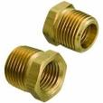 Brass 3/8" M x 1/4" F Reducer Bushing – High-Pressure Fitting Adapter