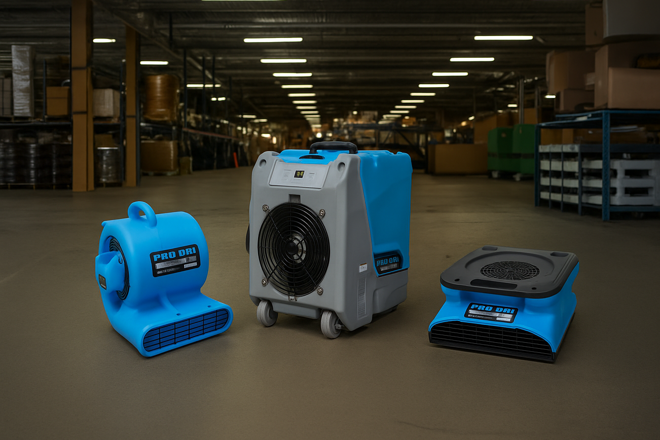 How to Use Air Movers & Dehumidifiers
