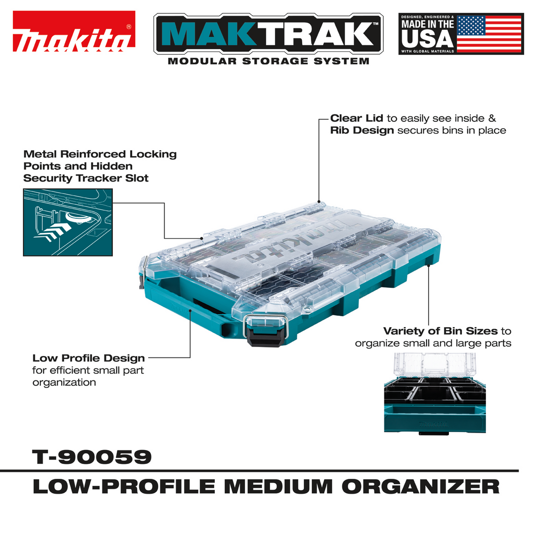 Makita T-90059 MAKTRAK™ Low Profile Medium Organizer