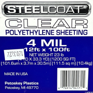SteelCoat Poly Sheeting 4MIL & 6MIL Clear & Black