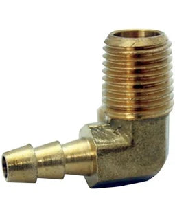 Brass 3/8" Hose Barb 1/8" MPT 90° Elbow