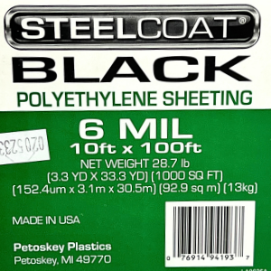 SteelCoat Poly Sheeting 4MIL & 6MIL Clear & Black