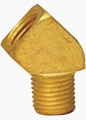 Brass 1/4" 45° Street Elbow – Durable Angled Fitting for High-Pressure Systems