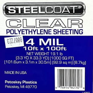 SteelCoat Poly Sheeting 4MIL & 6MIL Clear & Black