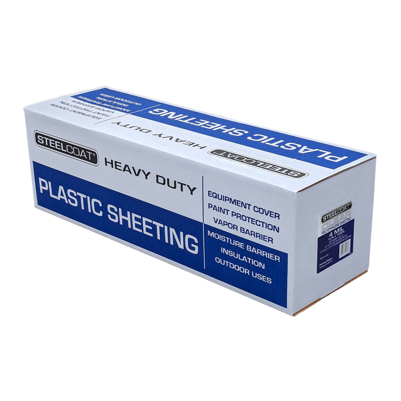 SteelCoat 4 MIL Clear Poly Sheeting 12'x100' – Lightweight Surface Protection