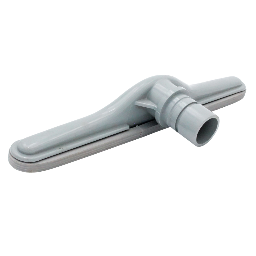 Back right angle of the carpet tool showcasing rear airflow channel design
