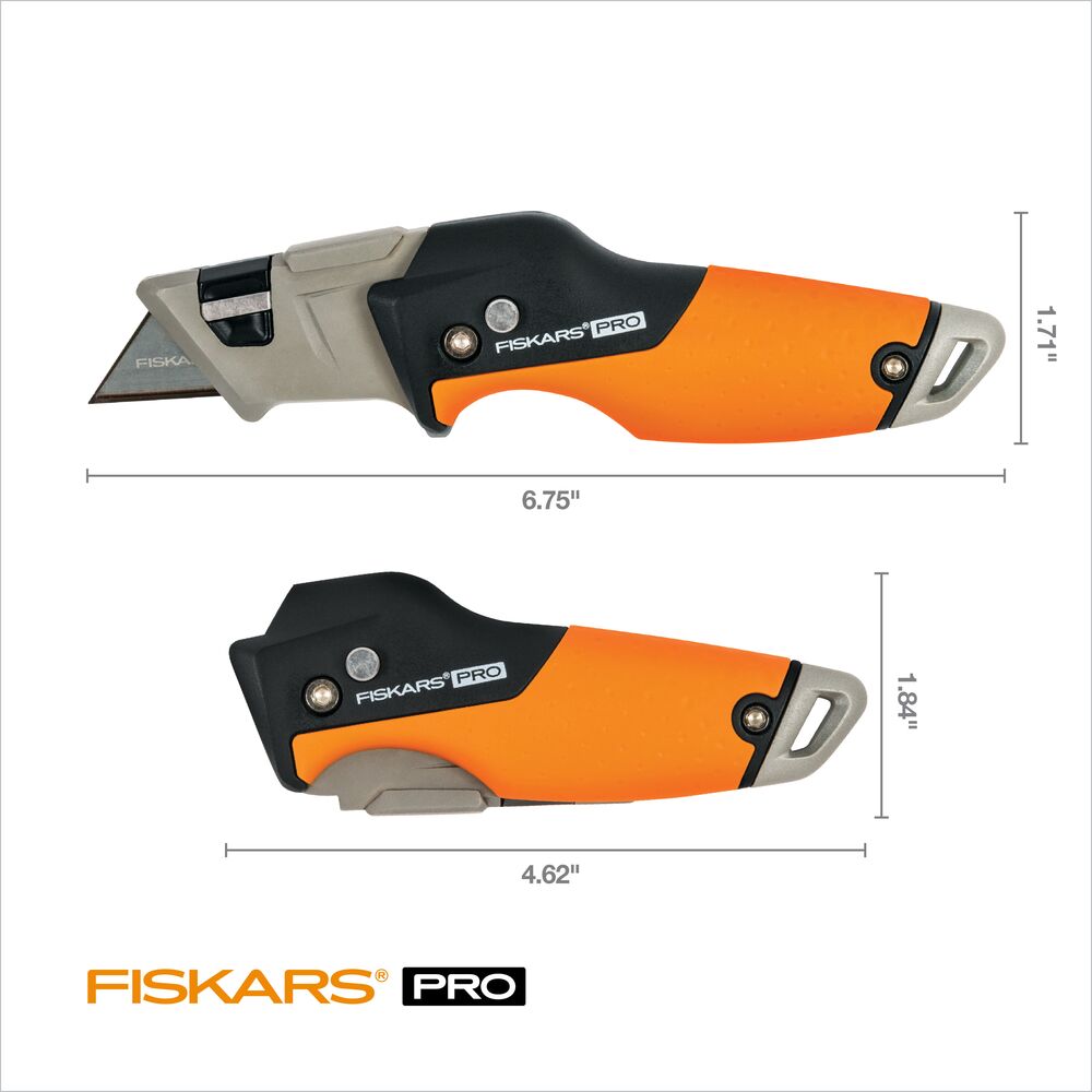 Fiskars® Pro Folding Utility Knife – Durable, Quick-Change Blade Tool