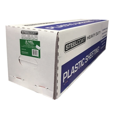 SteelCoat 6 MIL Clear Poly Sheeting 20'x100' – Heavy-Duty Vapor Barrier