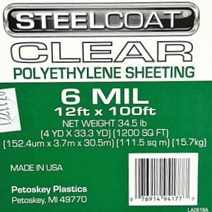 SteelCoat Poly Sheeting 4MIL & 6MIL Clear & Black