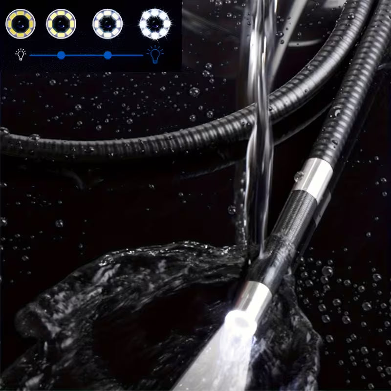 Articulating Industrial Borescope - 360° Camera - Waterproof - 2000 mAh Battery