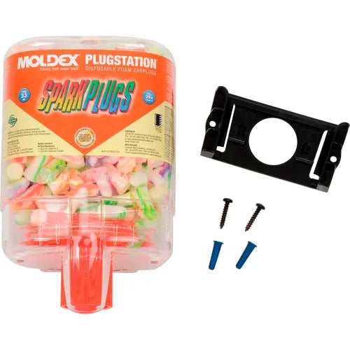 Moldex 6644 SparkPlugs® PlugStation® Earplug Dispensers, 250 Pairs/Dispenser