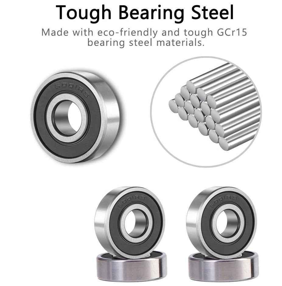 Pro-Dri High-Performance Steel Ball Bearings (12x28x8mm) - Double Rubber Sealed (pair)