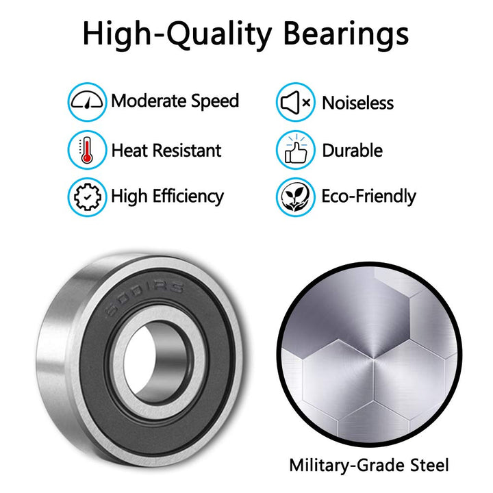 Pro-Dri High-Performance Steel Ball Bearings (12x28x8mm) - Double Rubber Sealed (pair)