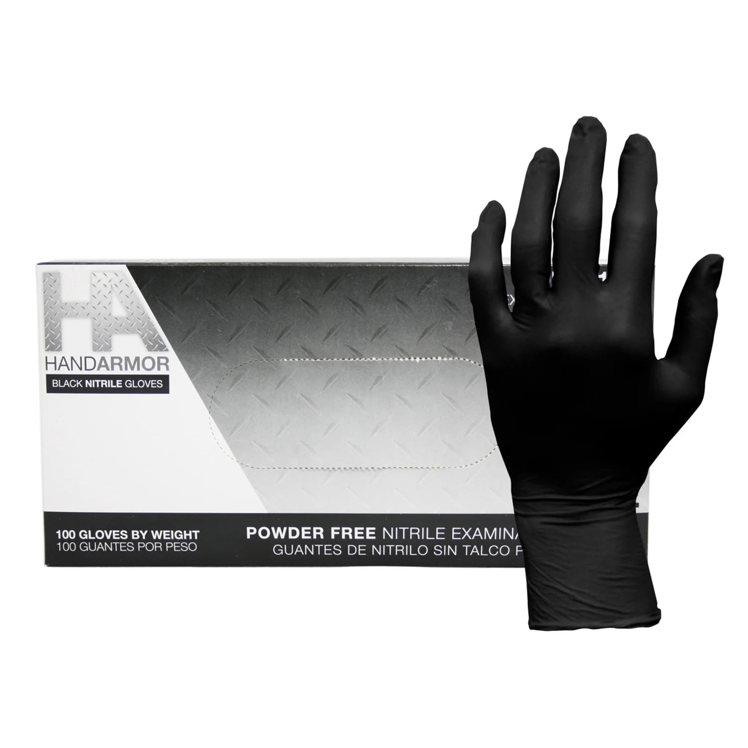 Hand Armor Nitrile Gloves Black 5Mil Powder-Free – Durable & Latex-Free