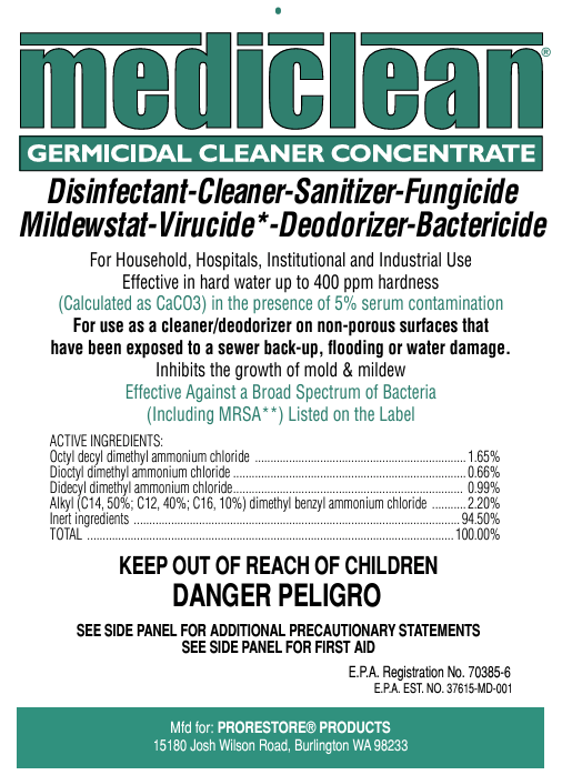 Mediclean germicidal cleaner concentrate lemon