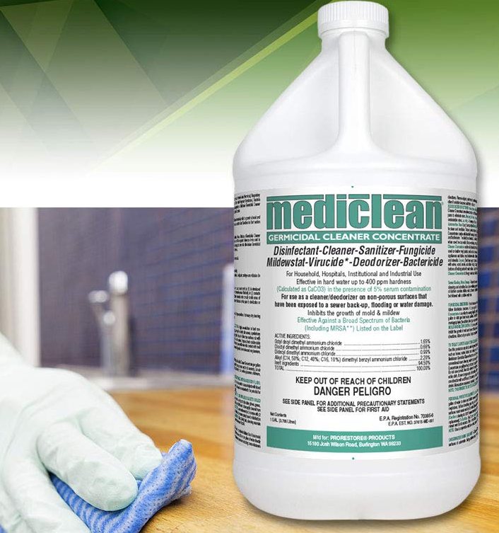 Mediclean germicidal cleaner concentrate lemon