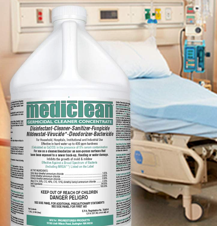 Mediclean germicidal cleaner concentrate lemon