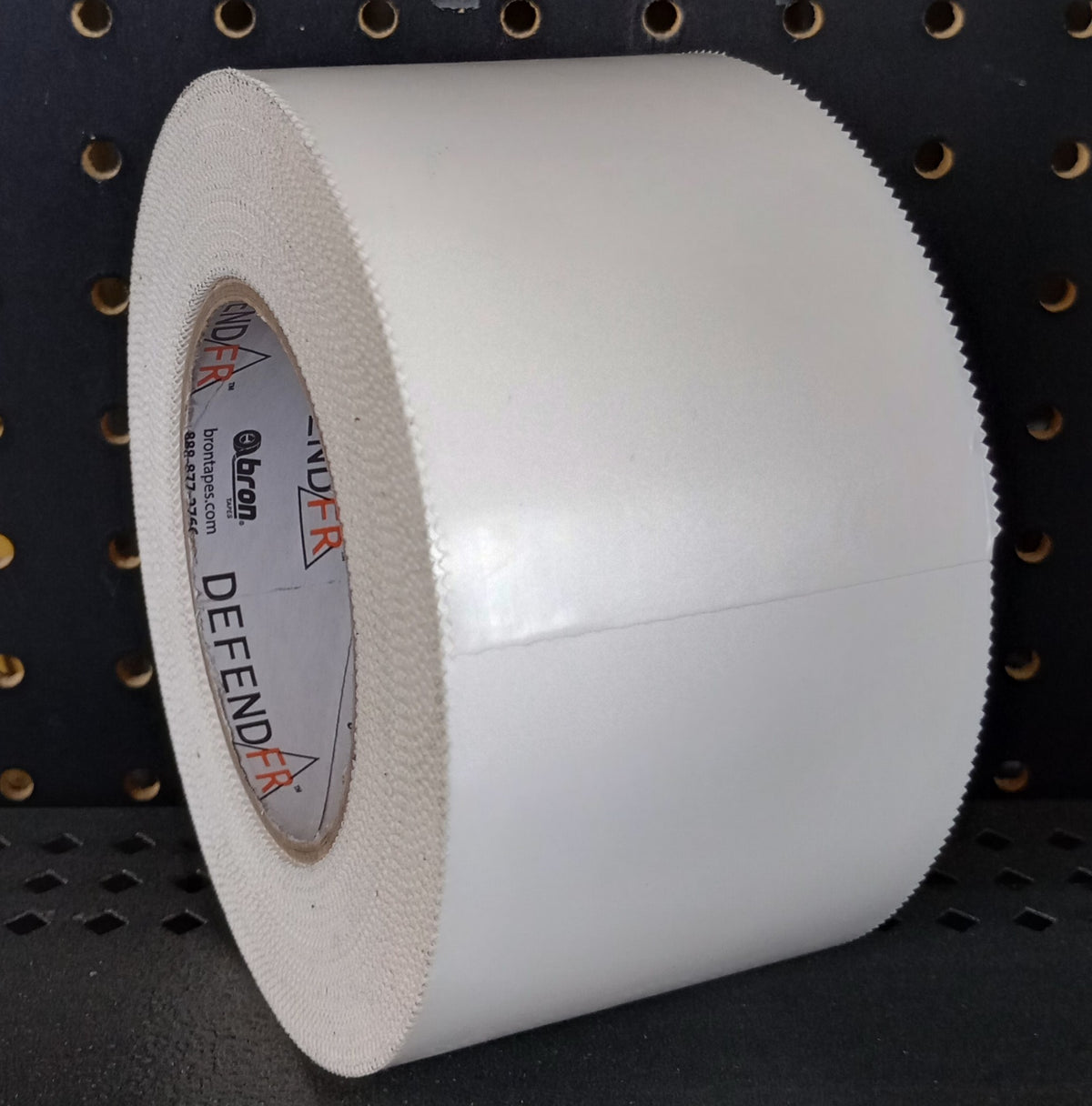 3" x 60 YD DefendFR Pinked Flame Retardant Tape – White Poly Tape for Safe Containment