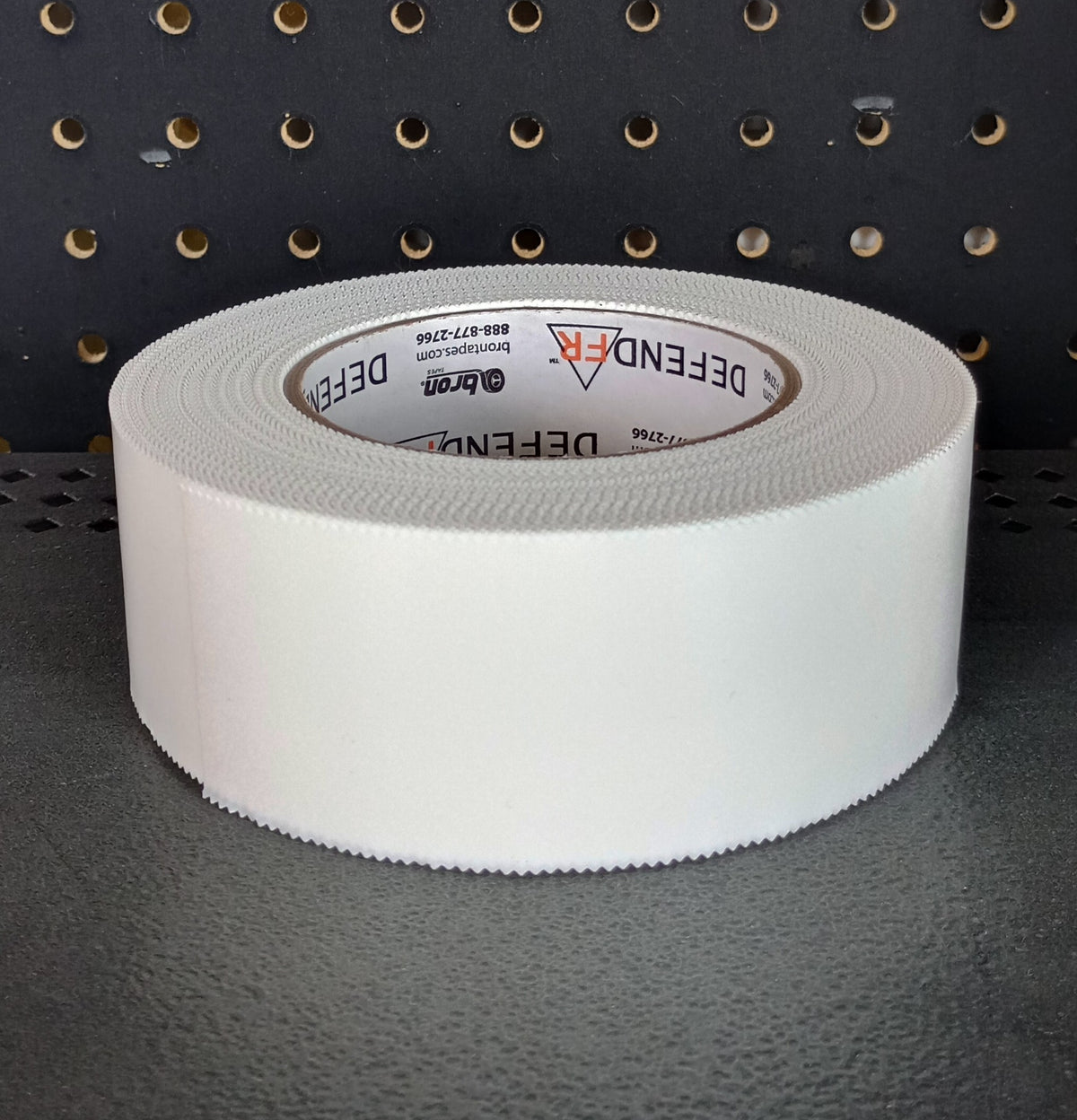 2" x 60 YD DefendFR Pinked Flame Retardant Tape – White Poly Tape for Safe Containment
