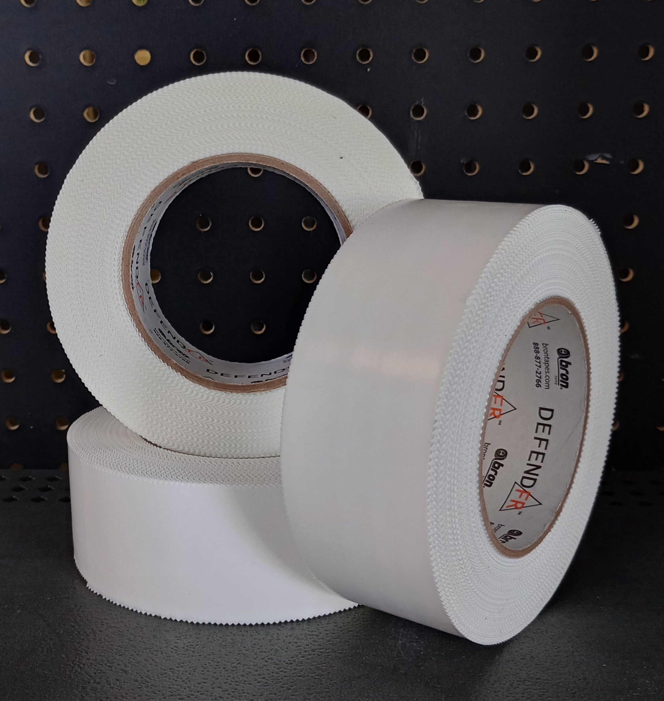 2" x 60 YD DefendFR Pinked Flame Retardant Tape – White Poly Tape for Safe Containment